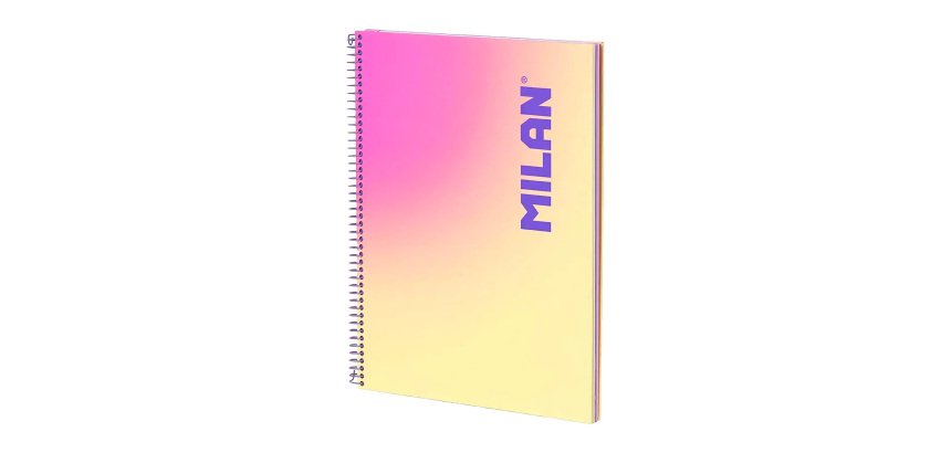 Cuaderno A4 Tapa Dura 90 hojas cuadriculado Colección Sunset MILAN