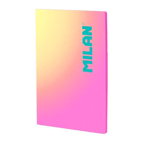 Cuaderno A4 Encolado 48 hojas Cuadriculado 5x5 Colección Sunset MILAN Rosa