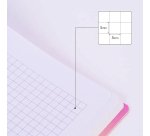 Cuaderno A4 Encolado 48 hojas Cuadriculado 5x5 Colección Sunset MILAN