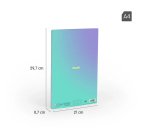 Cuaderno A4 Encolado 48 hojas Cuadriculado 5x5 Colección Sunset MILAN