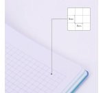 Cuaderno A4 Encolado 48 hojas Cuadriculado 5x5 Colección Sunset MILAN