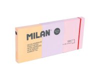 3 Blocs notas adhesivas removibles colores pastel (3 x 100 hojas) MILAN
