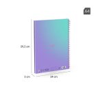 Cuaderno A4 Tapa Dura 90 hojas cuadriculado Colección Sunset MILAN