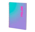 Cuaderno A4 Tapa Dura 90 hojas cuadriculado Colección Sunset MILAN