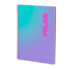 Cuaderno A4 Tapa Dura 90 hojas cuadriculado Colección Sunset MILAN