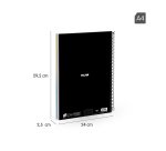 Cuaderno A4 Tapa dura Cuadriculado 5x5 120 hojas  Sunset MILAN