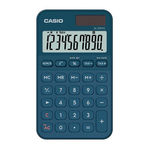 Calculadora de bolsillo Casio SL-310YC azul marino