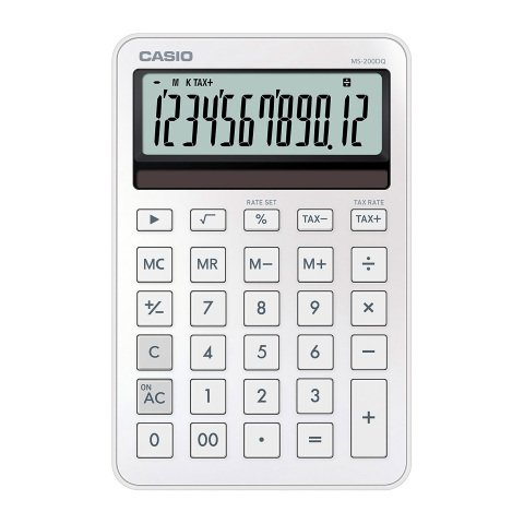 Calculadora de sobremesa Casio MS-200DQ blanco