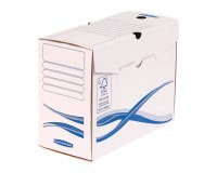 Lot 10 boîtes d'archives carton Bankers Box by Fellowes - Doc 15 cm - coloris bleu