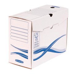 Lot 10 boîtes d'archives carton Bankers Box by Fellowes - Doc 15 cm - coloris bleu