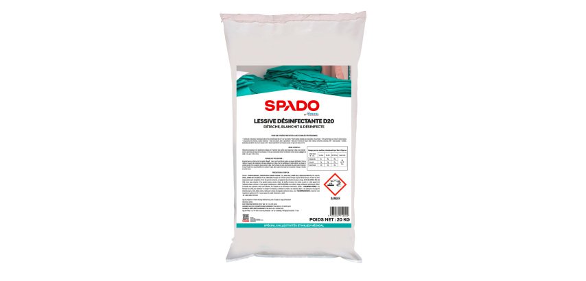 Lessive poudre Toplinge Wyritol D20 désinfectante - 200 lavages - Sac de 20 kg