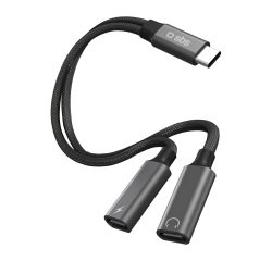 SBS Adattatore USB-C audio e ricarica simultanea