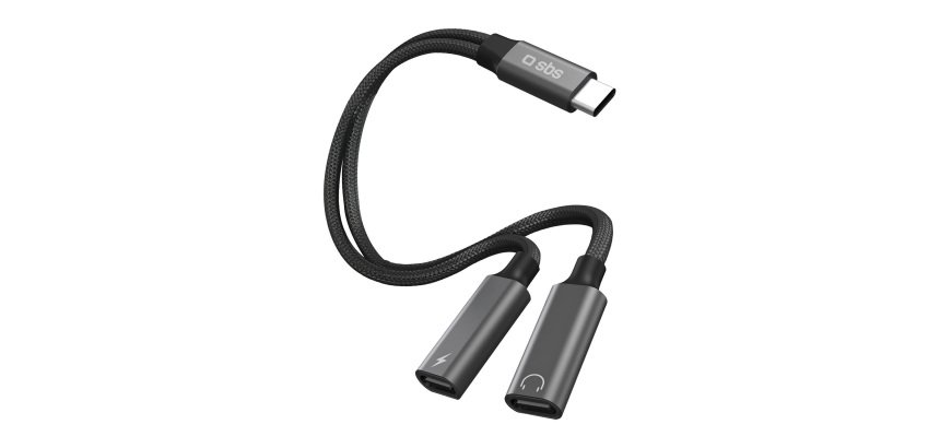 SBS Adattatore USB-C audio e ricarica simultanea