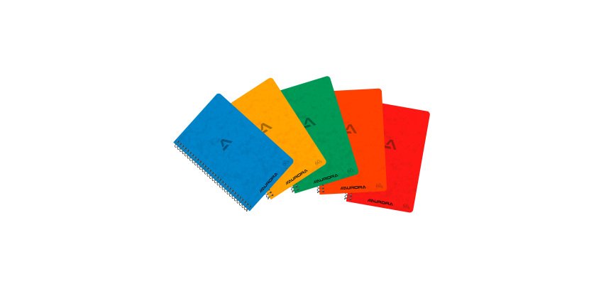 Aurora-Notizbuch 105x160mm kariert 60g - sortierte Farben