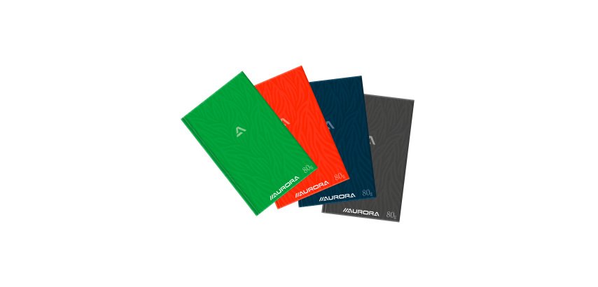 Bur-O-Class Hefte Aurora 210 x 330 mm liniert 96 Blätter - Hardcover - Sortierte Farben