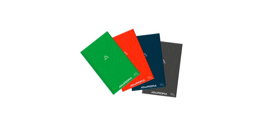 Bur-O-Class schriften Aurora 210 x 330 mm gelijnd 96 vellen- Hard Cover - Geassorteerde kleuren