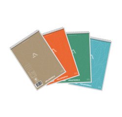 Stenoblok met spiraalbinding Aurora A5 gelijnd 72 vellen - Geassorteerde kleuren