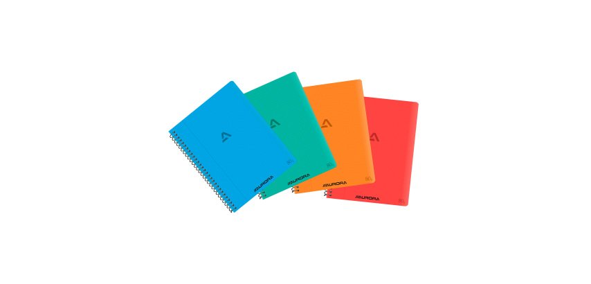 Spiralblock Aurora A5 kariert (5x5) 60 Blatt - assortierte Farben