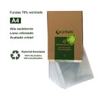Fundas multitaladro polipropileno liso reciclado 70 micras 11 taladros A4 - Caja de 100