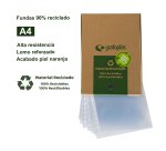 Fundas multitaladro 90% recicladas polipr. piel de naranja reciclado 80 micras 11 taladros A4 - Caja de 100