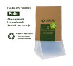 Fundas multitaladro 90% recicladas polipr. piel de naranja reciclado 80 micras 16 taladros Folio -  Caja de 100