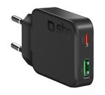 SBS Caricatore da muro 45w USB-C Ultra Slim con doppia porta