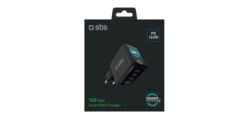 SBS Caricatore GaN 140W con Display TFT a colori