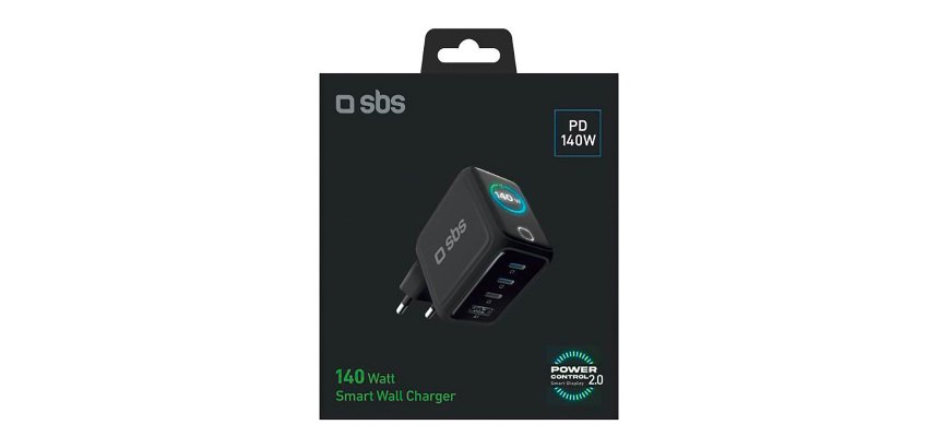 SBS Caricatore GaN 140W con Display TFT a colori