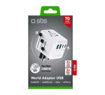 SBS Adattatore Da Viaggio Universale 70W Con Pouch, 1Xtype-C Pd 70W + 2Xtype-C Pd 15W + 2Xusb 2.4A