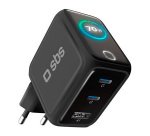 SBS Caricatore USB e USB-C Smart da 70 W con LCD e Power Control 2.0