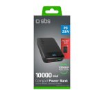 SBS Powerbank compatto da 10.000 mAh con ricarica rapida e display LCD