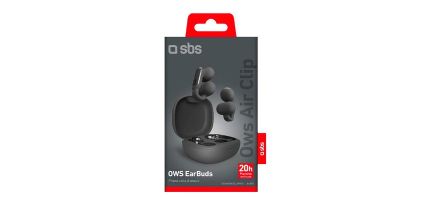 SBS Auricolari OWS con design a clip e controlli touch