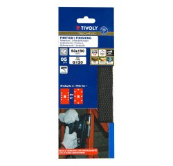 Patin auto-agrippant Tivoly multi-usages 93 x 190 mm - Grain 120 - Lot de 5