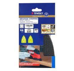 Patin auto-agrippant Tivoly multi-usages 135 x 95 mm  - Grain 40 - Lot de 4