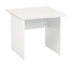 Bureau droit Essens Bois L 80 cm plateau et pied plein - voile de fond droit