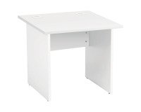 Bureau droit Essens Bois L 80 cm plateau et pied plein - voile de fond droit