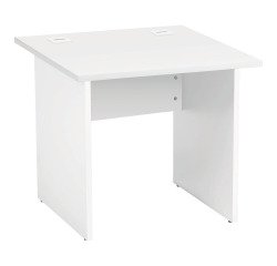 Bureau droit Essens Bois L 80 cm plateau et pied plein - voile de fond droit