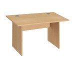Bureau droit Essens Bois L 120 cm plateau et pied plein - voile de fond droit