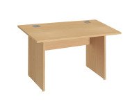 Bureau droit piètement plein bois Excellens - voile de fond droit