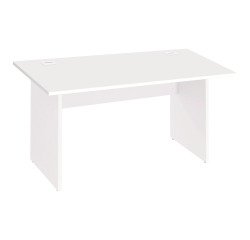 Bureau droit Essens Bois L 140 cm plateau et pied plein - voile de fond droit