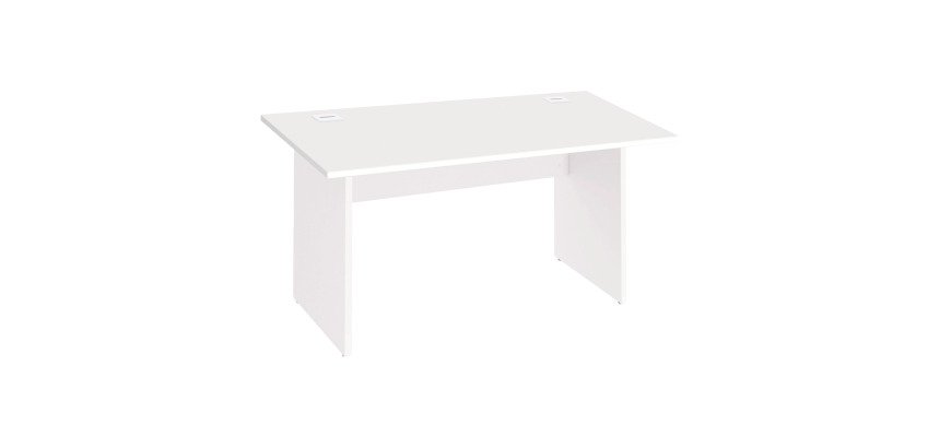 Bureau droit Essens Bois L 140 cm plateau et pied plein - voile de fond droit