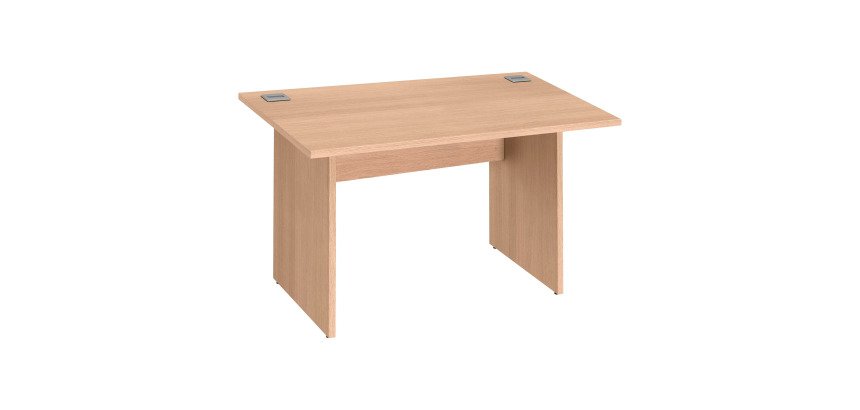 Bureau droit piètement plein bois Excellens - voile de fond droit