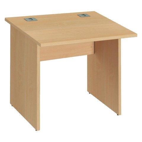 Mesa recta patas rectas Excellens An 80 cm haya con panel de fondo recto