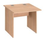 Full panel wooden desk Excellens - straight modesty panel