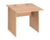 Bureau droit Essens Bois L 80 cm plateau et pied plein - voile de fond droit