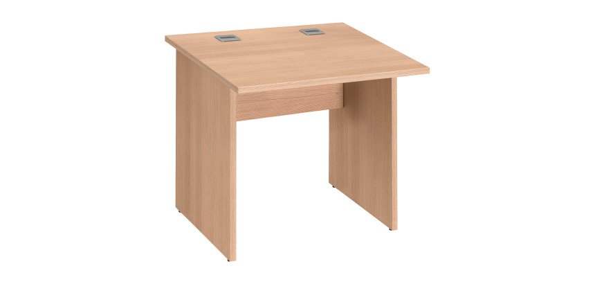Full panel wooden desk Excellens - straight modesty panel