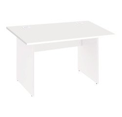 Bureau droit Essens Bois L 120 cm plateau et pied plein - voile de fond droit