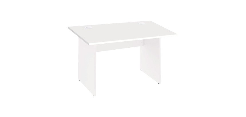 Bureau droit Essens Bois L 120 cm plateau et pied plein - voile de fond droit
