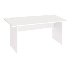 Rechte werkpost Excellens Hout L 160 cm bovenblad en vol onderstel - rechte beenafscherming