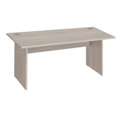 Schreibtisch Excellens Holz L 160 cm Volltischplatte und -bein - gerade Rückenblende